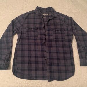 Mens  plaid flannel L/S button down shirt by Mossimo size L